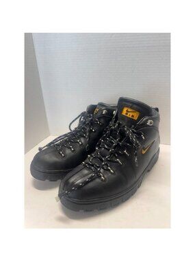 Nike ACG Air Gimli Vintage Leather Hiking Boots Black Yellow Mens 9.5